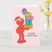 セサミストリート |ヴィンテージエルモとプレゼント カード (黄色い花)