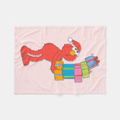 セサミストリート |ヴィンテージエルモとプレゼント フリースブランケット (正面(横))