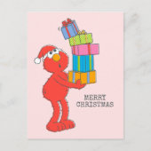 セサミストリート |ヴィンテージエルモとプレゼント ポストカード (正面)