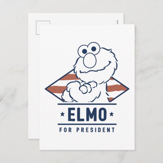 セサミストリート |ヴィンテージエルモ社長 ポストカード (正面/裏面)