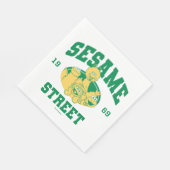 セサミストリート | ヴィンテージ1969 スタンダードランチョンナプキン (角)