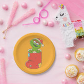 セサミストリート |ヴィンテージOSCARストッキング ペーパープレート (パーティー)