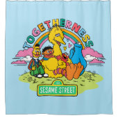 セサミストリート |一体性 シャワーカーテン (正面)