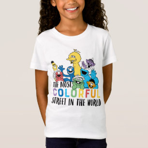 セサミストリート 世界で最もカラフルなストリート Tシャツ