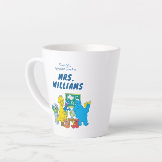 セサミストリート |世界で最も偉大な先生 カフェラテマグ (左アングル)