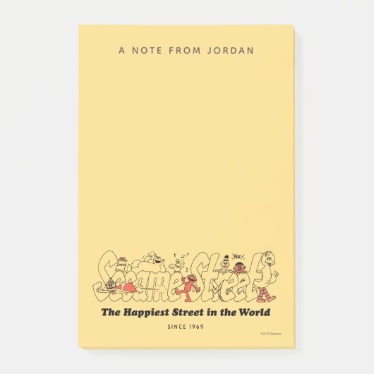 セサミストリート |世界で最も幸せな通り ポストイット (正面)