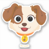 セサミストリート |丹後顔 シール (正面)