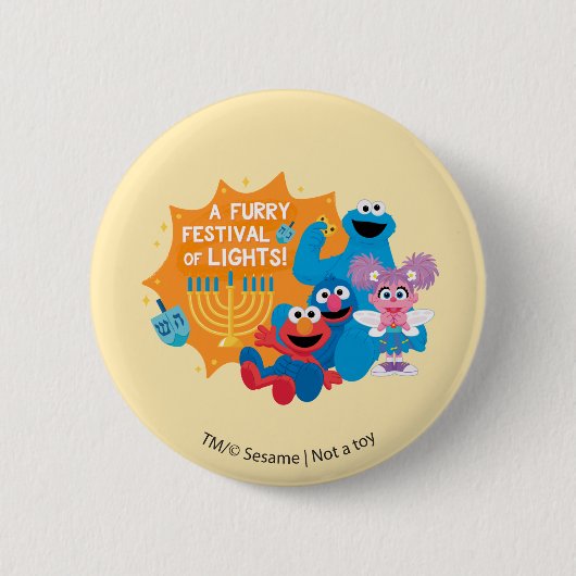 セサミストリート | 光の激しいフェスティバル! 缶バッジ (正面)