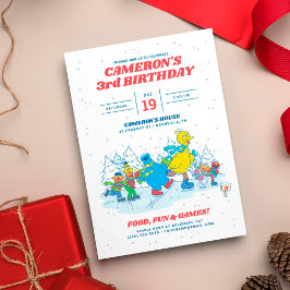 セサミストリート |冬の誕生日パーティー 招待状