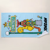 セサミストリート |名前の追加 ビーチタオル (正面)