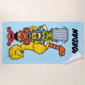 セサミストリート |名前の追加 ビーチタオル (正面)