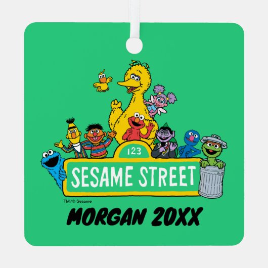 セサミストリート |名前の追加 メタルオーナメント (裏面)