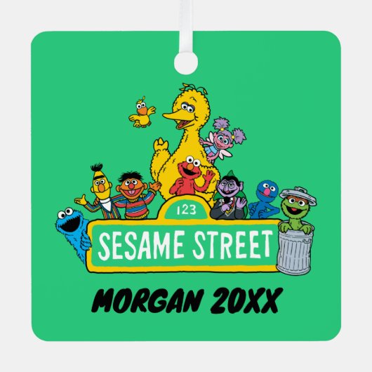 セサミストリート |名前の追加 メタルオーナメント (正面)