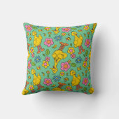 セサミストリート |大きな鳥と小さな鳥のパターン クッション (裏面)