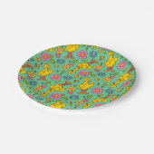 セサミストリート |大きな鳥と小さな鳥のパターン ペーパープレート (アングル)