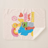 セサミストリート |平和、愛、セサミ シェルパブランケット (正面(横))