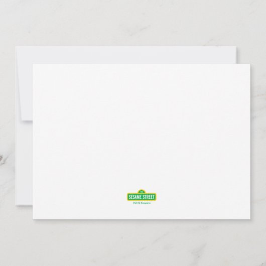 セサミストリート |幼稚園卒業生 – 写真 案内状 (裏面)