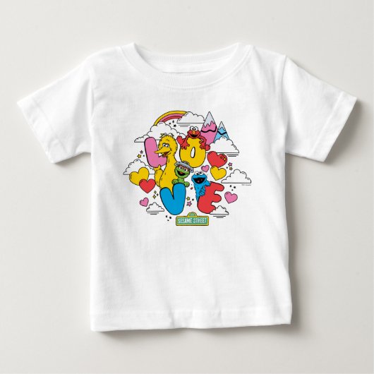 セサミストリート |愛 ベビーTシャツ (正面)