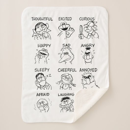 セサミストリート |感情と感覚 シェルパブランケット (正面)