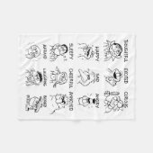 セサミストリート |感情と感覚 フリースブランケット (正面(横))