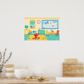 セサミストリート |教室のシーン ポスター (キッチン)