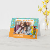 セサミストリート |新年おめでとう カード (黄色い花)