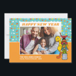 セサミストリート |新年おめでとう シーズンカード<br><div class="desc">この祝かわいいセサミストリートハッピーニューイヤーカードでシーズン。写真、名前、年でパーソナライズ！</div>