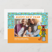 セサミストリート |新年おめでとう シーズンポストカード (正面/裏面)