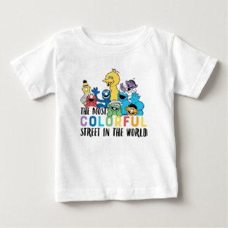 セサミストリート |最大のカラフル通り ベビーTシャツ