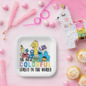 セサミストリート |最大のカラフル通り ペーパープレート (パーティー)