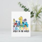 セサミストリート |最大のカラフル通り ポストカード (スタンド正面)