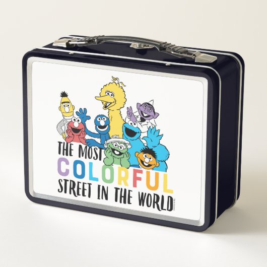 セサミストリート |最大のカラフル通り メタルランチボックス (裏面)