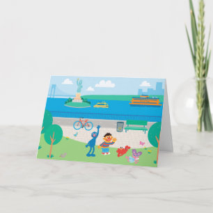 セサミストリート  知事の島の風景 カード