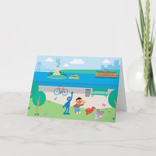 セサミストリート |知事の島の風景 カード (正面)