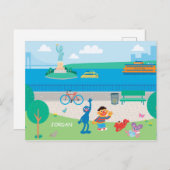 セサミストリート |知事の島の風景 ポストカード (正面/裏面)