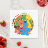 セサミストリート | 笑い、愛、統一 スタンダードランチョンナプキン (インサイチュ)