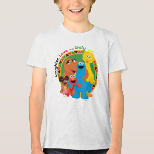 セサミストリート   笑い、愛、統一 トライブレンドＴシャツ