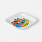 セサミストリート | 笑い、愛、統一 ペーパープレート (傾斜あり)