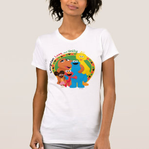 セサミストリート 笑い、愛、統一 Tシャツ