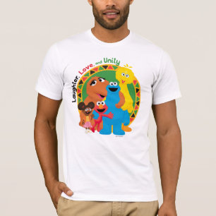 セサミストリート 笑い、愛、統一 Tシャツ