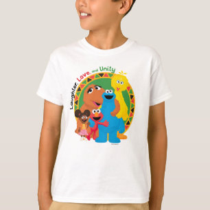 セサミストリート 笑い、愛、統一 Tシャツ