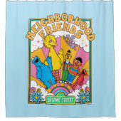 セサミストリート |近所の友だち シャワーカーテン (正面)