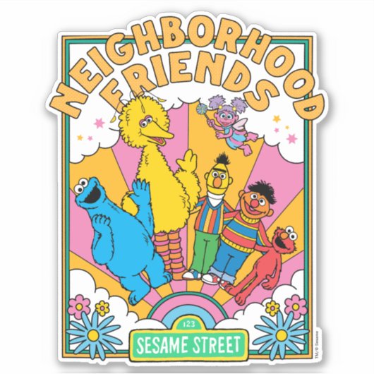 セサミストリート |近所の友だち シール (正面)