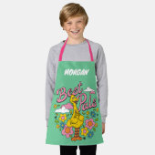セサミストリート |黄色最高のの鳥の仲間 |名前の追加 エプロン (着用した状態)