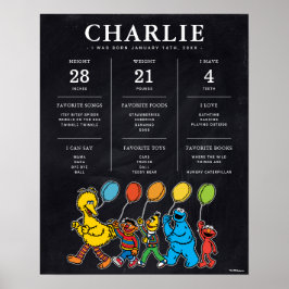 セサミストリート | 1歳の誕生日マイルストーン ポスター