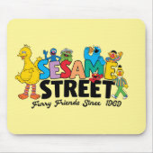 セサミストリート | 1969年から続くふわふわの友達 マウスパッド (正面)