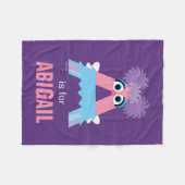 セサミストリート | Aはアビーの フリースブランケット (正面(横))