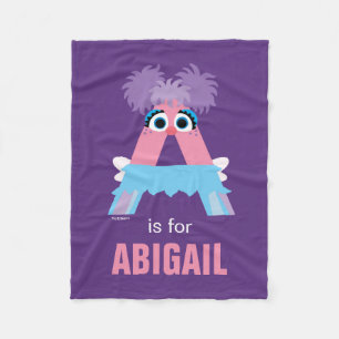 セサミストリート   Aはアビーの フリースブランケット