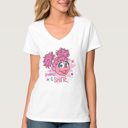 セサミストリート| Abby Cadabby -輝き及び輝やき Tシャツ (正面)
