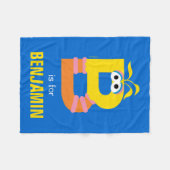 セサミストリート | Bはビッグバード用 フリースブランケット (正面(横))